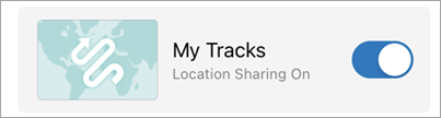 My Tracks map card My Tracks map card